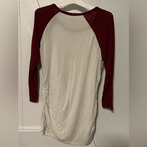 3/ $15 sale Maternity Three Quarter Length Baseball Tee - Picture 4 of 4